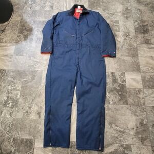 Vintage 90s Walls Blizzard-Pruf Coveralls Navy Blue Insulated Workwear 2XL Reg